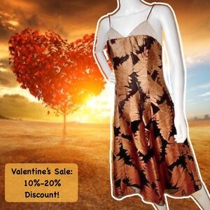♥️Sale! CREATURES OF THE WIND Runway Bronze Metallic Crystal Sheer Party Dress 4